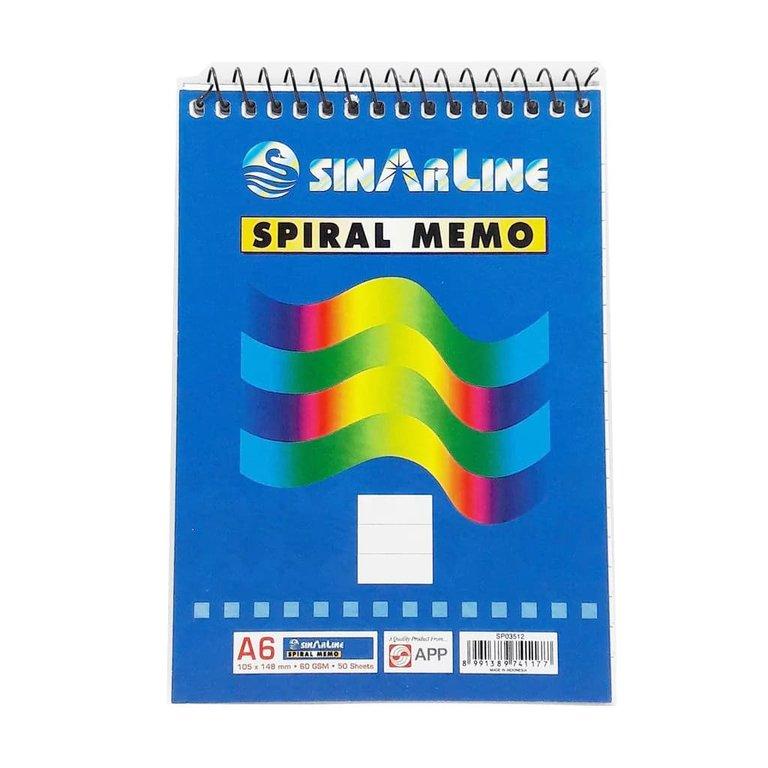 Sinarline Spiral Book A6 105X148 50 Sheets SP03512